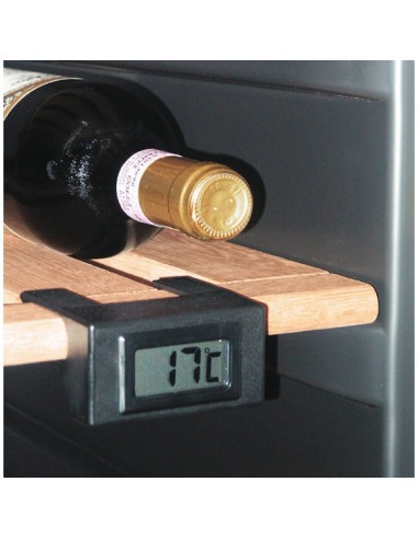 Refrigerador de vino con compresor de 19 botellas, nevera de vino  independiente, bodega con pantalla digital de temperatura y puerta de  vidrio