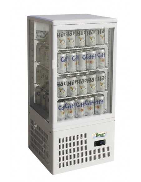 Refrigerator cabinet - 4 exhibition sides - Capacity lt 58 - cm 42.8 x 38.6 x 92.7h