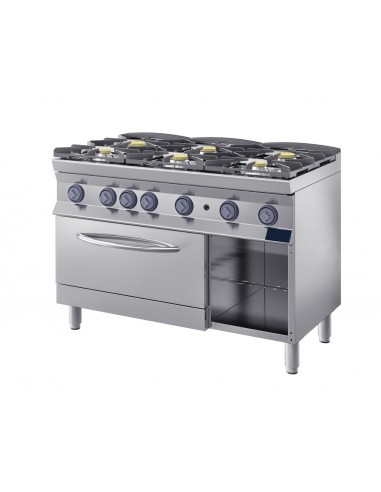 Gas cooker - Free fiamma - Gas oven - N.6 fires - cm 120 x 70 x 90 h