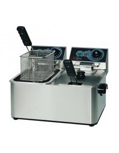 Friggitrice elettrica - Capacità 4+4 Lt - cm 48x38x31,5 h