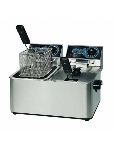 Electric fryer - Capacity 4+4 Lt - cm 48x38x31,5 h