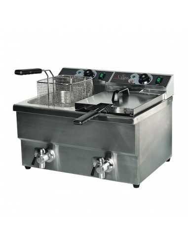 Electric fryer - Capacity 8+8 Lt - Cm 58x48x40 h