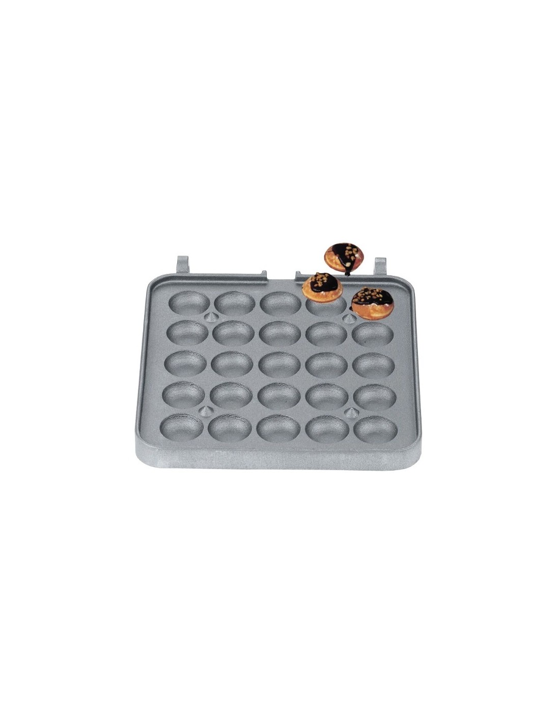 Placa intercambiable de waffel - forma: 25 waffles de bola Ø 4 cm - hecho de aluminio teflonado no-adherente