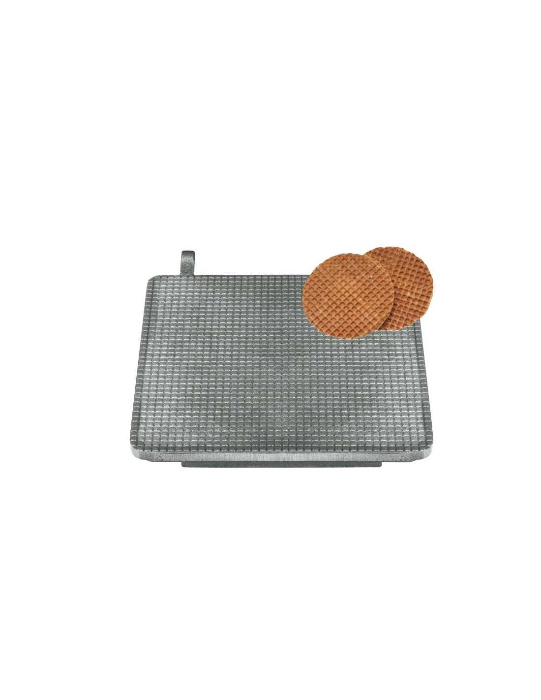 Piastra waffel intercambiabile - FORMA: 1 cialda waffel 26x26 Cm - Utilizzabile per ''stroop'' tipico olandese - in ghisa