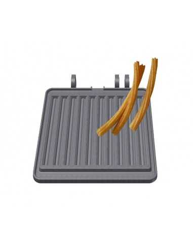 Piastra waffel intercambiabile - FORMA: 10 churros 2 x 21 x 1.6 cm - In ghisa