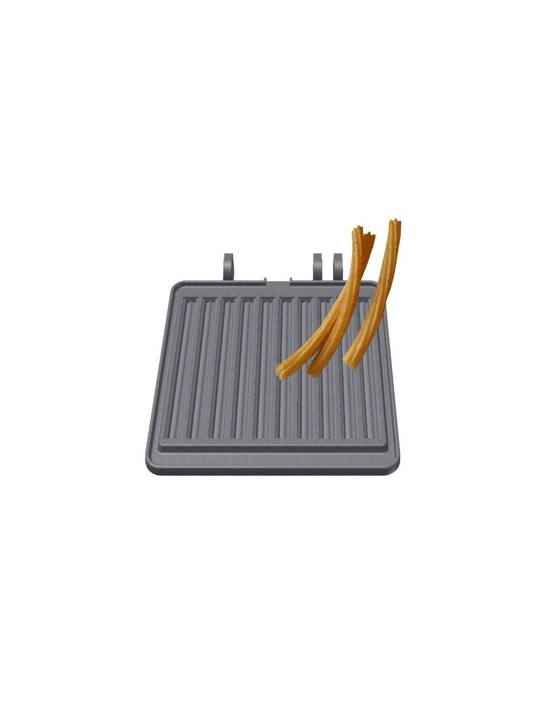 Piastra waffel intercambiabile - FORMA: 10 churros 2 x 21 x 1.6 cm - In ghisa