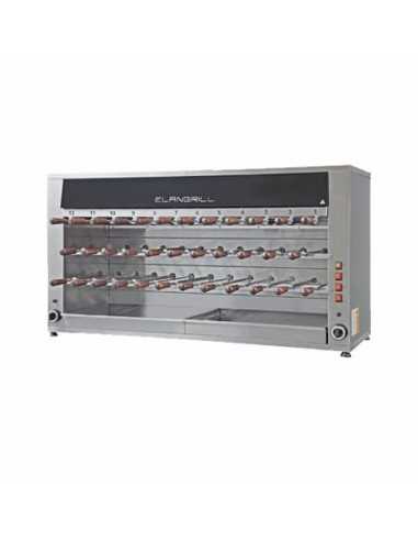 Churrasco elettrico - 35 Spade lunghezza cm 50 - 3 piani - Motori indipendenti - Potenza 18.23 Kw - cm 164 x 57 x 90 h