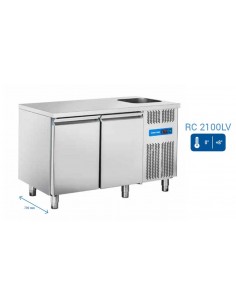 Tavolo refrigerato - Lavello - N. 2 porte - cm 135 x 70 x...