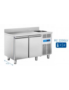 Mesa refrigerada - Lavello - Alzatina - N. 2 puertas - cm...