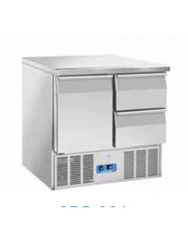 Saladette refrigerata - N.1 porta - N. 2 cassetti - cm 90 x 70 x 88h