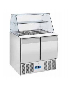 Ensaladas refrigeradas - N. 2 puertas - cm 90 x 70 x 129.5 h