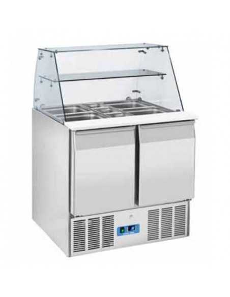 Ensaladas refrigeradas - N. 2 puertas - cm 90 x 70 x 129.5 h