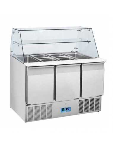 Refrigerated Salads - N. 3 Doors - cm 136.5 x 70 x 129.5h