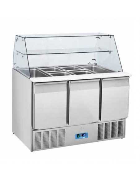 Refrigerated Saladette - N. 3 Doors - cm 136.5 x 70 x 129.5h