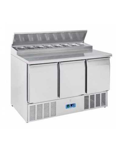 Saladette refrigerata - Top sandwich - N. 3 Porte - cm 136.5 x 70 x 100.5 h