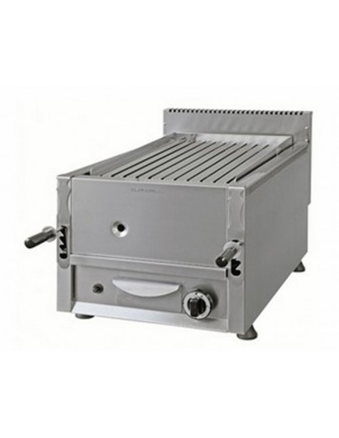 Gas lava stone grill - Stainless steel - Power total kW 12 - cm 47 x 66 x 49 h