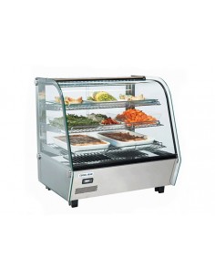 Espositore vetrina calda con 3 ripiani e vetro curvo - Cm 69.2 x 58.2 x 68.5 h