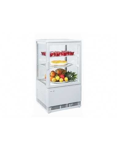 Refrigerated display case - White - Digital display - Capacity Lt 58 - Temp. +2/+12 °C - cm 42.8 x 38.6 x 81h