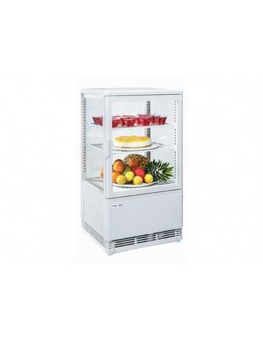 Refrigerator cabinet - Capacity Lt 58 - N. 4 glass sides - cm 42.8 x 38.6 x 81h