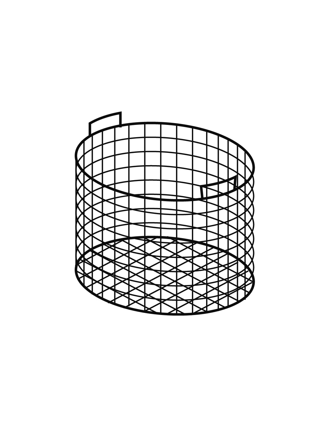 Basket 1/1 for cooking pan - Lt 100 - Size cm 56 x 34.5 h