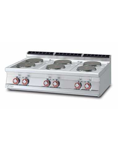 Electric kitchen - N. 6 round plates - Cm 120 x 70.5 x 28 h