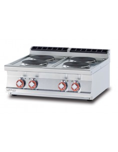 Electric cooker - N.2 glass ceramic plates - Power total kW 10.4 - Cm 80x70,5x28h