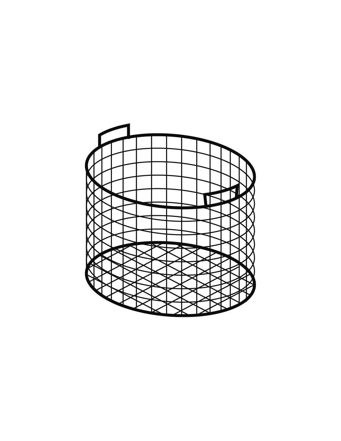 Cesta 1/1 para olla - Lt 50 - Dimensiones cm 36 x 39.5 h