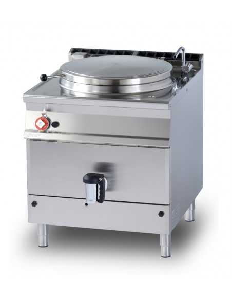 Olla profesional de gas - Capacidad lt 150 - Calentamiento indirecto - cm 80 x 90 x 90 h