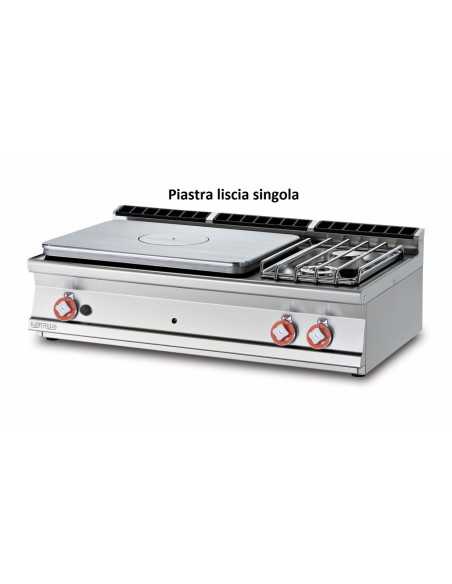 Cucina a gas - Tuttapiastra + n. 2 fuochi - cm 80x70,5x28 h