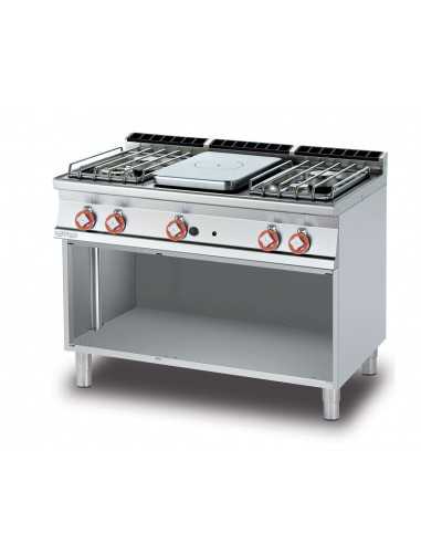 Cocina de gas profesional - Placa con 4...