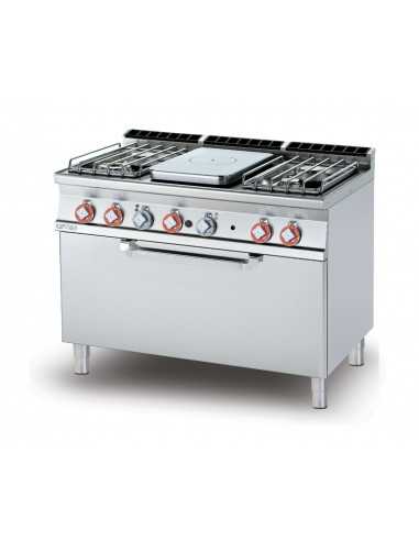 Professional gas range - Plate - N. 4 burners -...