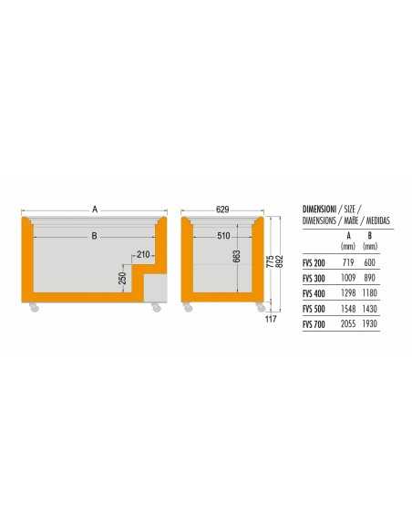 Congelador horizontal - Capacidad Lt 165 - cm 71.9 x 62.9 x 89.2 h