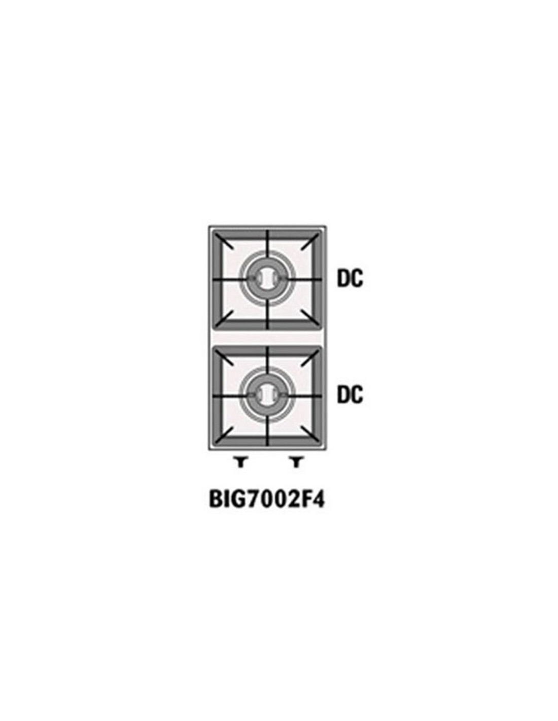 N. 2 Bruciatori a gas doppia corona - Potenza kW 6,5 + 6,5