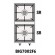 N. 2 Semi-rapid gas burners - Power kW 3 + kW 3