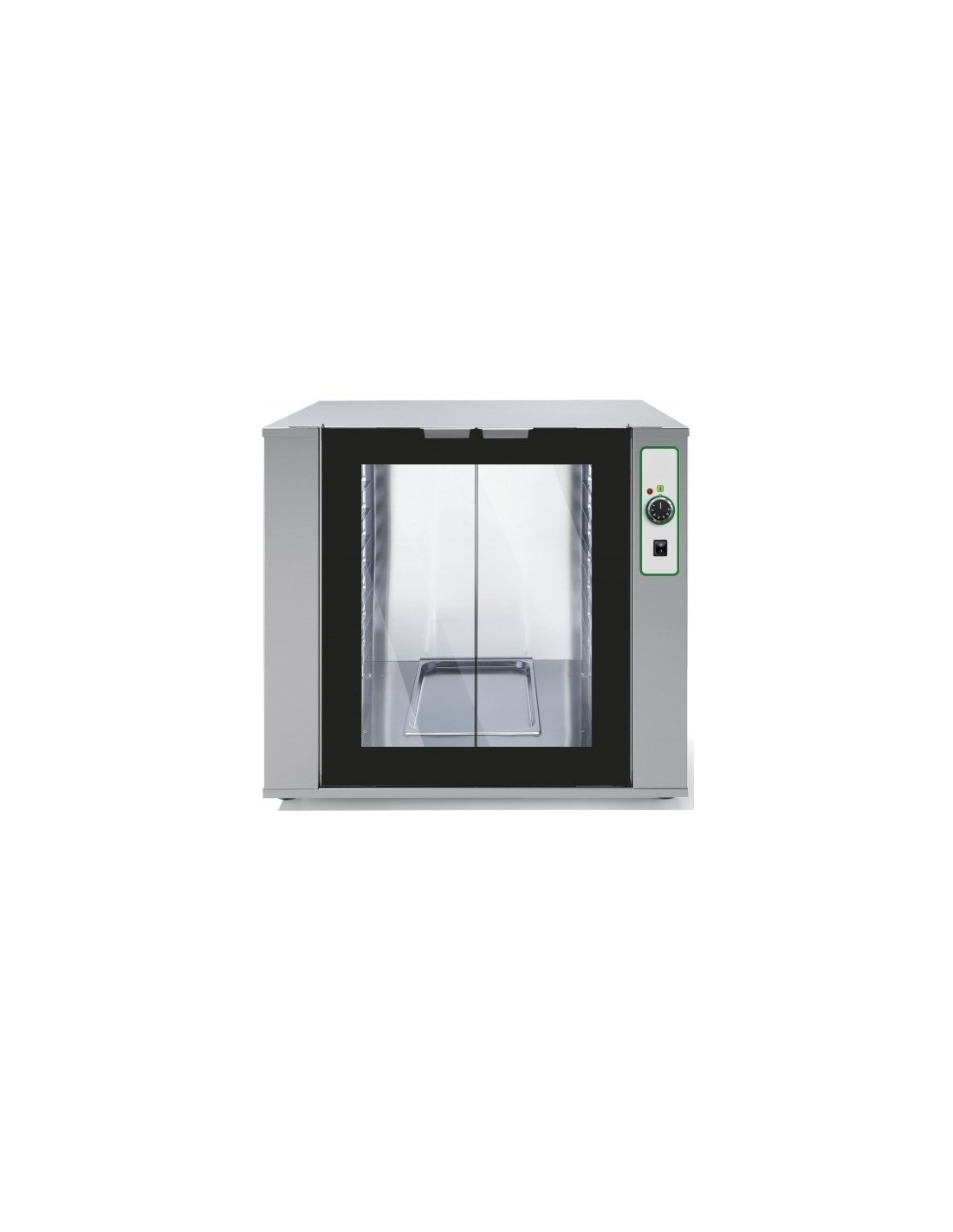 Armario de fermentación - Marco de acero inoxidable y puerta de cristal - Termostato 0-60°C - Capacidad n. 8 bandejas cm 6