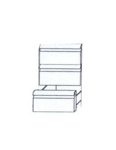 Recuadro No 3 cajones refrigerados 1/3cm 30.1 x 48.8 x 11.9 h)