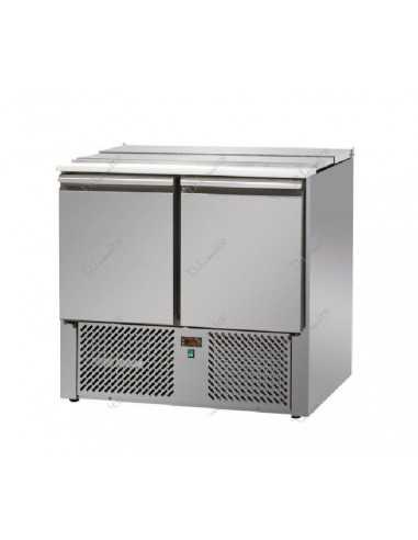 Saladette refrigerata - Coperchio - N. 2 porte - cm 90x70x88h