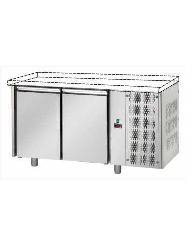 Tavolo refrigerato - N. 2 Porte - Senza piano - cm 142 x 70 x 80/87 h