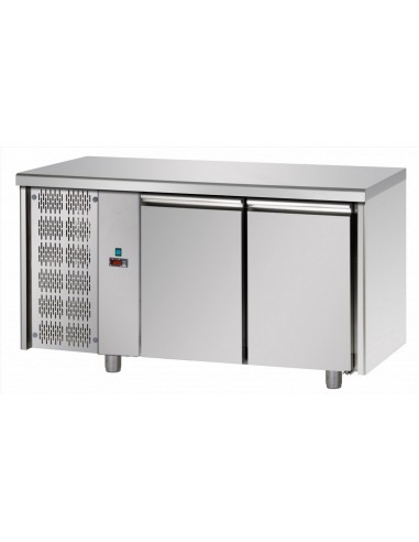 Refrigerated table - N. 2 Doors - Motor left - cm 142 x 70 x 85/92 h