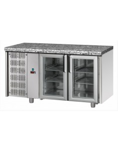 Mesa refrigerada con 2 puertas de cristal y motor a la...