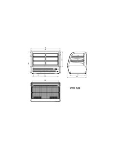 Refrigerated display- Ventilate - Capacity lt 120 - cm... 2