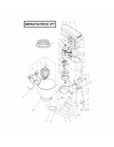 Impastatrice planetaria - litri 7.5 - cm 41 x...
