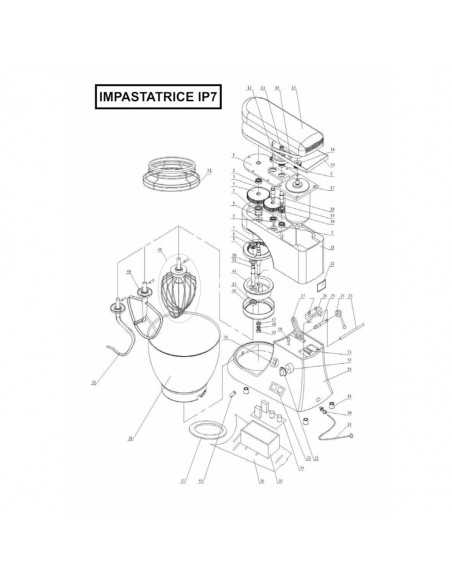 Planetary mixer - 7.5 liters - cm 41 x 25 x 42 h