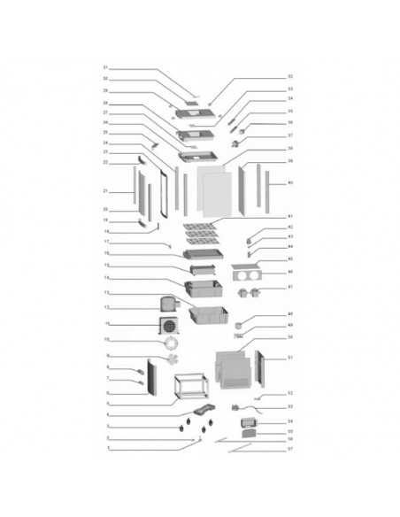 Refrigerated display case Capacity Liters 235 cm 51.5 x 48.5 x 169.5 h