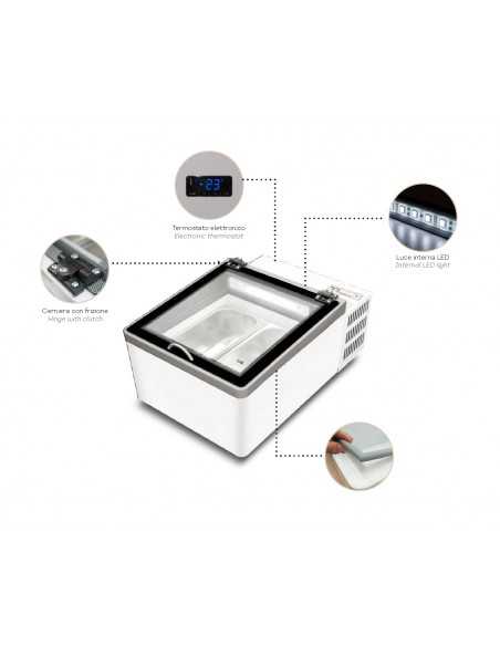 Ice cream display stand - Capacity 32 Lt - cm 50.5 x 75.9 x 38.3 h