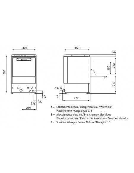 Washers - Without Pump - Basket cm 35 x 35 - cm 42.5 x 47.7 x 66.6 h