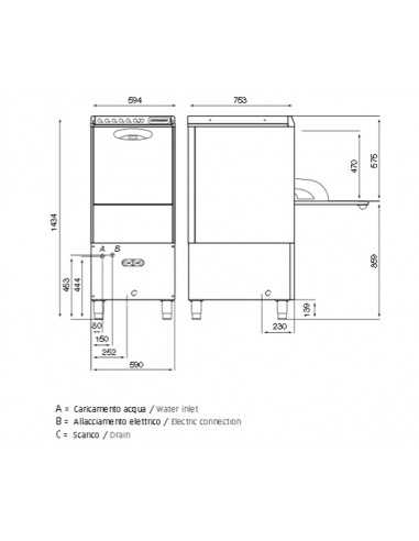 Lavavajillas - Cesta cm 50 x 60 - Sistema de...