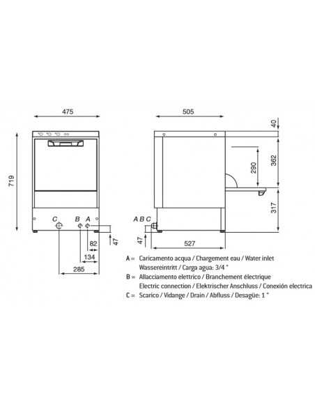 Washers - With pump - Basket cm 40 x 40 - cm 47.5 x 50.5 x71.9 h