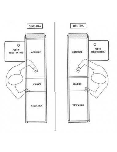 Banco cassa motorizzata - Nastro trasportatore - cm 291.2