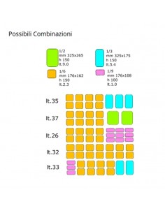 Vitrina para ingredientes - cm 158 x 45 x 23 h 2
